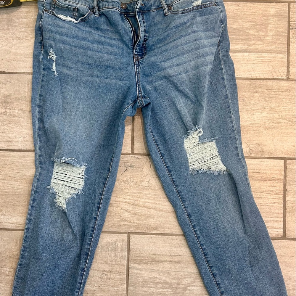 Distressed Blue Jeans for Women